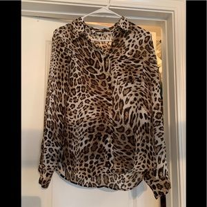 VGUC Size S Madison Brand Leopard Blouse